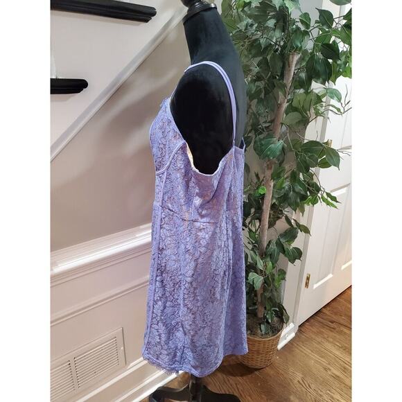 Cider Women's Purple Spaghetti Straps Sweetheart Neck Knee Length Dress Size 4XL - Picture 6 of 10